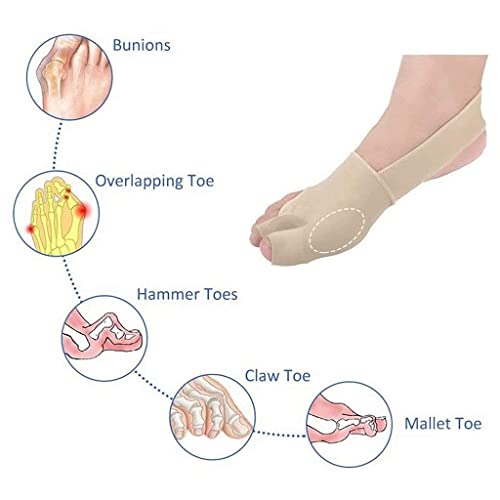 WENQJ Corrector de juanetes de Dedo Gordo, Separador de enderezador de Pulgar Valgus, Mismo Estilo para Hombres y Mujeres (Color de Piel, L) Every Family