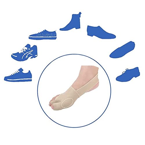 WENQJ Corrector de juanetes de Dedo Gordo, Separador de enderezador de Pulgar Valgus, Mismo Estilo para Hombres y Mujeres (Color de Piel, L) Every Family