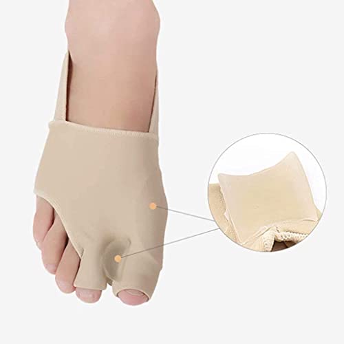 WENQJ Corrector de juanetes de Dedo Gordo, Separador de enderezador de Pulgar Valgus, Mismo Estilo para Hombres y Mujeres (Color de Piel, L) Every Family