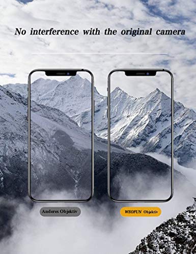 WEOFUN Protector Cámara para iPhone 11，Alta Definicion Vidrio Templado Cámara Trasera Lente Anillo Protector Metálico para iPhone 11 [No es fácil caerse]-rojo