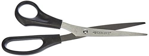 Westcott E-31182 00 - Tijeras de oficina, acero inoxidable, 21 cm, 8 pulgadas, color negro
