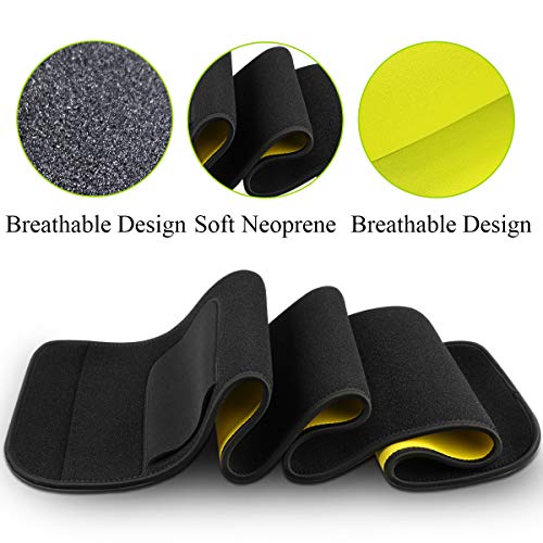 WOSTOO Faja Reductora Hombre Mujer, Fajas Lumbar Adelgazar Ajustable Neopreno con Bolsa Teléfono, Cinturón Abdominal para Entrenamiento Fitness en Casa Gimnasio