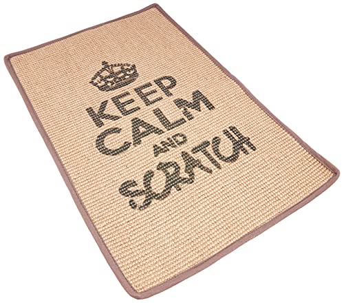 Wouapy Rascador para Gatos de Alfombra Resistente, Rectangular (Gris, 60x38 cm). Esterilla, Alfombrilla Afiladora de Garras Antideslizante para Gatos Que Protege tu Hogar.