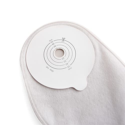 XYQ 10 PCS Sistema de una Pieza Bolsa de ostomía de la ostomía de la colostomía drenible Bolsa de la Bolsa de ostomía de la ostomía del Corte del Corte de la Cubierta Beige Cubierta de la orina