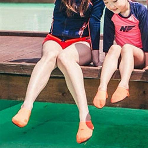 Zapatillas de Deporte acuático BOOLAVARD Barefoot Calcetines de Yoga Aqua de Secado rápido para Hombres, Mujeres y niños (M - 38-39 EU, Naranja)