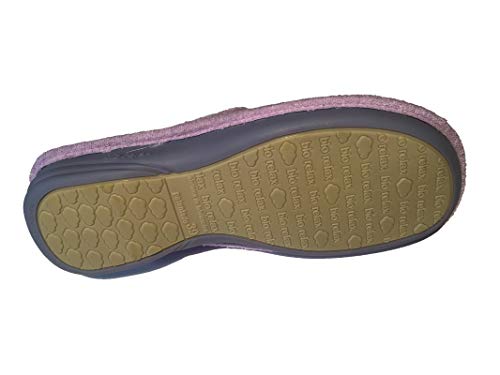 Zapatillas de Estar por casa/De Mujer/Biorelax/Primavera-Verano/Mod. Cuña 3 cms/Color Lila/Talla 40