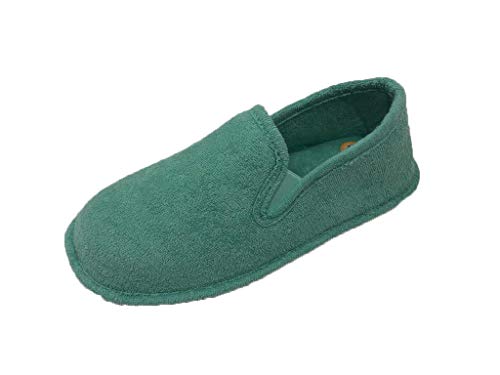 Zapatillas de Estar por casa/Mujer/Biorelax/Primavera-Verano/Talón Cerrado/Algodón Rizo/Suela: Goma/Talón Acolchado/Color Aguamar/Talla 35