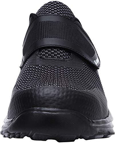 Zapatillas de Seguridad Hombre,LM180121 SBP Zapatos de Trabajo Mujer con Punta de Acero Ultra Liviano Reflectivo Transpirable 45 EU,Triple Negro