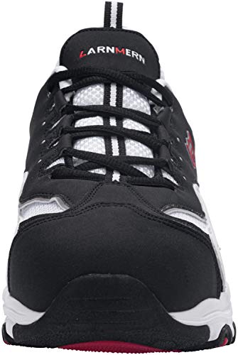 Zapatos de Seguridad Hombre,L91169 SBP Zapatillas de Trabajo con Punta de Acero Ultraligero Transpirables 45 EU,Blanco Negro