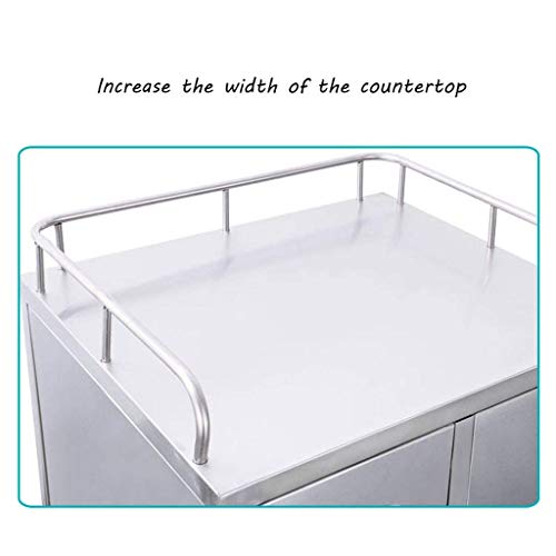 ZBBN Gabinete médico de anestesia de Acero Inoxidable, Carro con Ruedas, Carro para Equipos hospitalarios, Carro de Almacenamiento para cirugía Dental, Carro de Enfermera para vehículos de Rescat