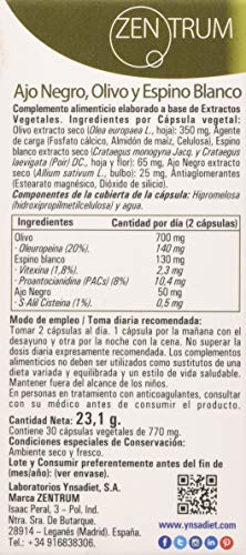 Zentrum90 Ajo Negro, Olivo y Espino Blanco - 30 Cápsulas