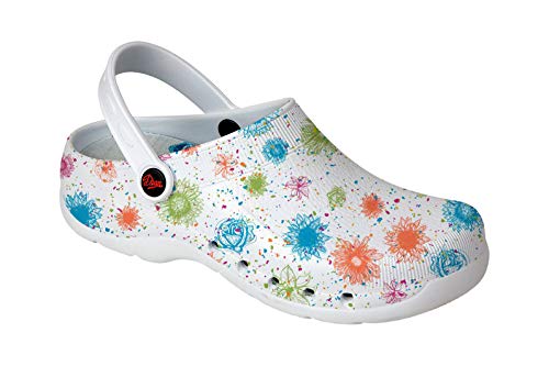 Zueco Unisex de la Marca DIAN, en eva Color Blanco Estampado - evaestam-81 (38 EU, Blanco)