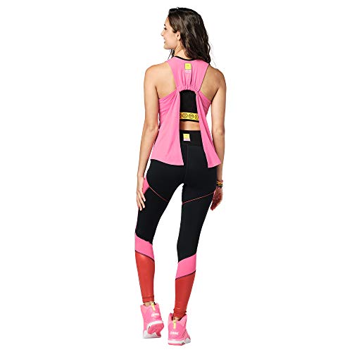 Zumba - Camiseta de tirantes con la espalda descubierta para mujer para fitnes, entrenar y bailar, color rosa (Ballet Pink), talla XXL