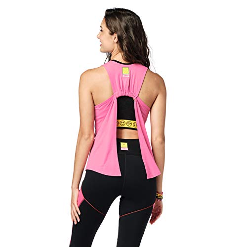 Zumba - Camiseta de tirantes con la espalda descubierta para mujer para fitnes, entrenar y bailar, color rosa (Ballet Pink), talla XXL