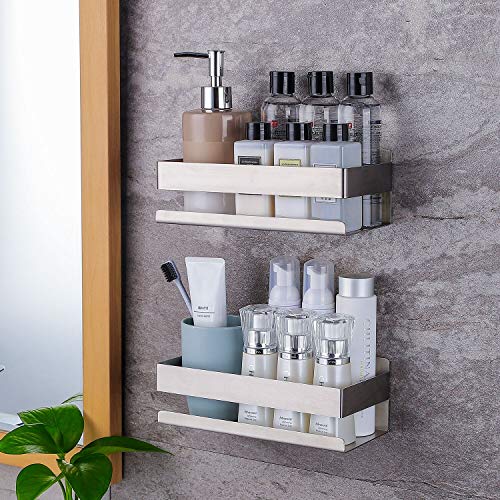 ZUNTO Estanteria Baño Autoadhesivo Estanteria Ducha Acero Inoxidable, Organizador Estanteria para Cocina Y Baño