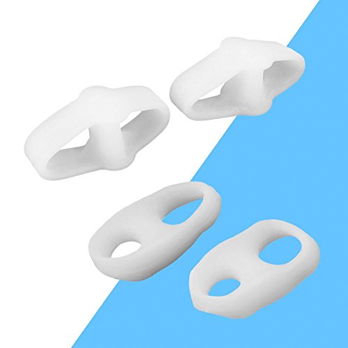 1 par (2 Piezas) Alineador de Separador de enderezadora de Protector de Dedos de Gel de Silicona para el Alivio del Dolor y el Cuidado de los Dedos de los pies