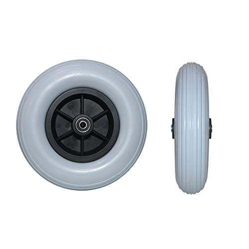 1 Par De Ruedas Giratorias para Silla De Ruedas De 8"Rueda Delantera Pequeña 200x50 Accesorios para Ruedas Universales Neumático Sólido Resistente Al Desgaste para Silla De Ruedas Eléctrica, Gris