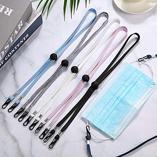 10 piezas de sujeta mascarillas salvaorejas, Cordón para mascarillas, Soporte Gancho ajustable, Correa extensor para mascarilla, protector de oreja ajustable, salvaorejas para mascarillas