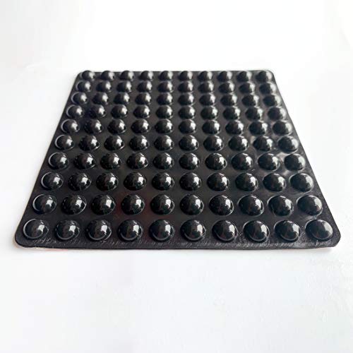 100 almohadillas autoadhesivas para parachoques con forma semiesférica, pies de goma que amortiguan el ruido para gabinetes, pequeños electrodomésticos, electrónica, marcos de cuadros. (Negro)