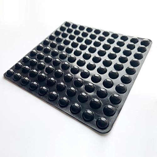 100 almohadillas autoadhesivas para parachoques con forma semiesférica, pies de goma que amortiguan el ruido para gabinetes, pequeños electrodomésticos, electrónica, marcos de cuadros. (Negro)