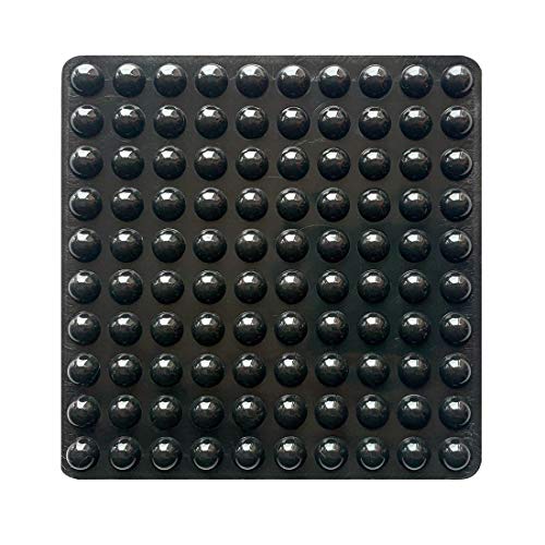 100 almohadillas autoadhesivas para parachoques con forma semiesférica, pies de goma que amortiguan el ruido para gabinetes, pequeños electrodomésticos, electrónica, marcos de cuadros. (Negro)
