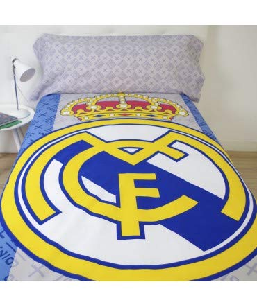 10XDIEZ Funda nórdica Real Madrid 186001 - (Cama de 90cm - Blanco)