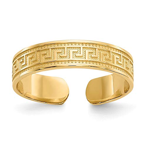 14ct Griego Anillo del dedo del pie - JewelryWeb