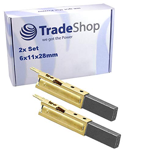 2 escobillas de carbón de 6,3 x 11 mm para aspiradoras industriales Festool sustituye a 3090210 452876 7778-5 (por ejemplo, SR 200 E, SR 302 E-A, CTL 22 E y otros) / escobillas de motor