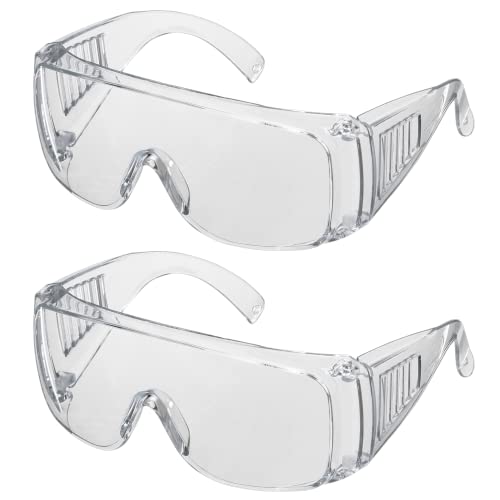 2 Gafas de seguridad y trabajo, para la protección de tus ojos en el ámbito sanitario, industrial y agrícola | Gafas de seguridad anti vaho icluye 2 gafas de protección y trabajo.