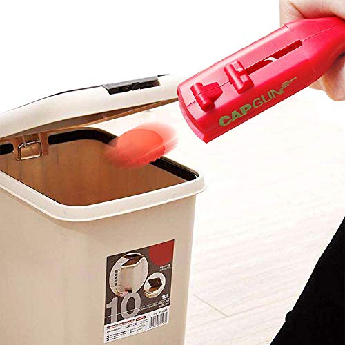 2 Piezas Abridores de Tapas de Botella de Pistola de Tapa, Abrebotellas En Forma de Pistola, Lanzador Abridor de Botellas, para El Juego de Beber de Fiesta En El Bar En Casa (Negro y Rojo)