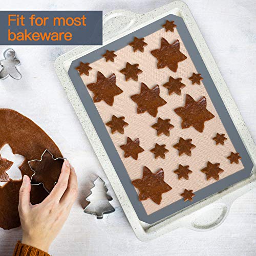2 Piezas Silicona para Hornear Mats, Lámina de Horno,Tapetes para Hornear Láminas de Horno,Papel de Horno de Silicona Reutilizable(42x29,5 cm)