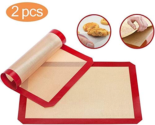 [2 piezas] Silicona para hornear Mats(40x30cm),GYOYO Lámina de horno,Tapetes para hornear Láminas de Horno