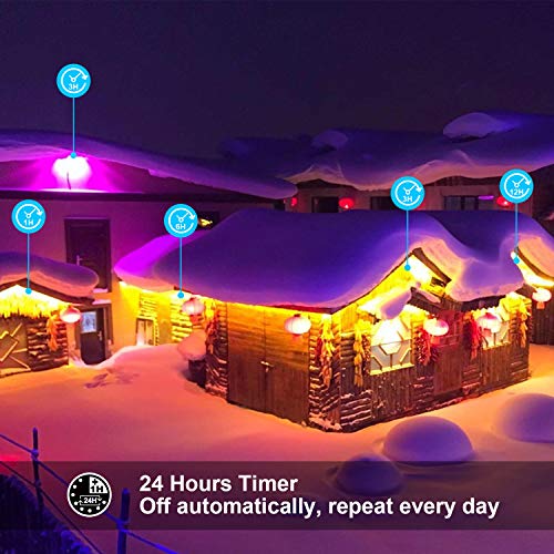 2 x 35W Focos LED RGB Exterior, Foco LED Proyector Colores IP66, Foco 12 Colores con Control Remoto, 4 Modos, Función de Memoria y Temporizador, Decoración Jardín Fiesta Hotel