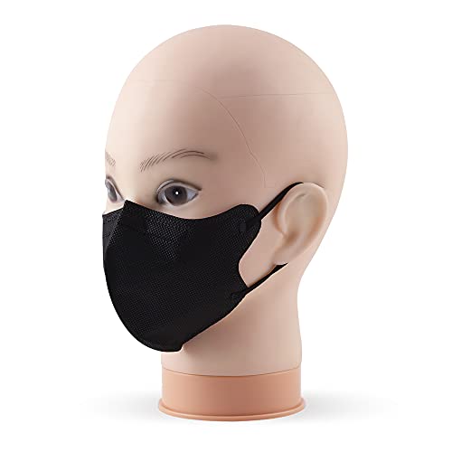 20 Mascarillas FFP2/KN95 Negras Talla Pequeña Small Homologadas Certificación CE sin Válvula de 4 Capas, Máscara Protectora de Polvo, Mascarilla de Protección con Filtros de Calidad BFE≥95, 20 Piezas