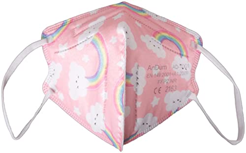 20 Mascarillas FFP2/KN95 Rosa Talla Pequeña Small Homologadas Certificación CE sin Válvula de 4 Capas, Máscara Protectora de Polvo, Mascarilla de Protección con Filtros de Calidad BFE≥95, 20 Piezas