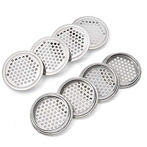 20 Piezas Rejilla De VentilacióN, Rejilla De VentilacióN De Acero Inoxidable, Rejilla De ExtraccióN De Aire Redonda Ø53Mm, Para BañO HabitacióN Oficina, Gabinete, Guardarropa, Gabinete Del Zapato