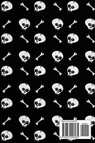 2020 Week To View Diary: Skull and bones themed diary (Black) with week to view and month to view planners. Includes habit tracking and goal ... important contacts, and dotted note paper.
