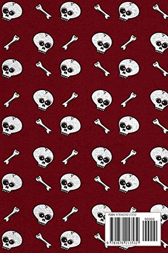 2020 Week To View Diary: Skull and bones themed diary (Red) with week to view and month to view planners. Includes habit tracking and goal management. ... important contacts, and dotted note paper.
