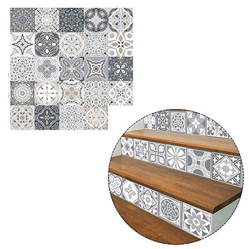 24 Pegatinas para Azulejos de Pared, Adhesivo de Pared, Pegatinas de Baldosas, Calcomanías Autoadhesivas de Vinilo para Cocina, Sala de Estar, Baño, Decoración del Hogar (20cm x 20cm)