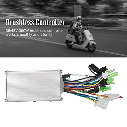 36v/48v 350w Controlador Motor DC sin Escobillas Controlador sin Escobillas E-Bike de Aleación Aluminio para Velocidad Constante, Control Sensible Los Cambios en la Dirección Frenado