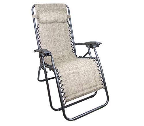 485323 Silla Tumbona Grigio EVERTOP GRAVITà Zero reclinable