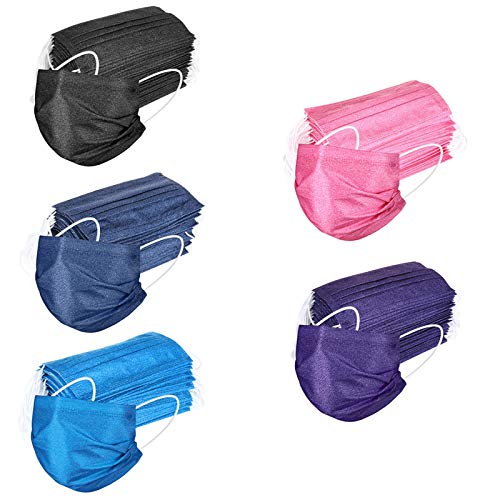 50 Piezas Once_3_capas_mascarillas Con Estampado De Mezclilla De 5 Colores Respirable Moda
