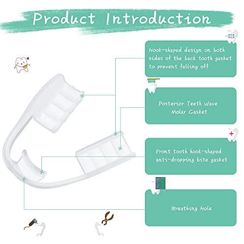 6 Protectores Moliendas para Dormir Protectores Dentales Blancos Transparentes de Dormir Protectores de Dientes sin Hervir Protector Bucal Cómodo Guardia de Mordedura Nocturna