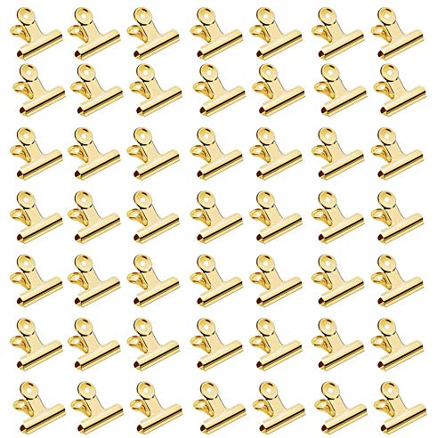60 Pack Bulldog Papel Clips, Clips de Bisagra, Acero Inoxidable Clips de Papel, Clip Metal Bulldog Clips, Pinzas de Papel Metálicas para etiquetas bolsas,imágenes, y uso de la cocina casera (22mm)