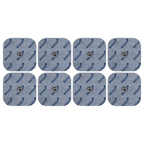 8 Electrodos de 4,5x4,5 cm de axion | Compatible con VITALCONTROL y compatible con Beurer | Parches autoadhesivos para su aparato electroestimulador TENS y EMS