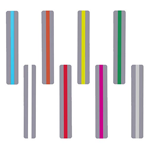 8 tiras de lectura guiadas de colores para seguimiento de lectura para dislexia superposiciones marcadores para reducir la lectura del estrés visual superposición de lectura de colores para niños