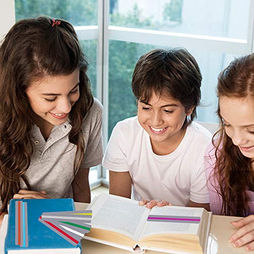 8 tiras de lectura guiadas de colores para seguimiento de lectura para dislexia superposiciones marcadores para reducir la lectura del estrés visual superposición de lectura de colores para niños