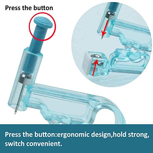 8pcs Unids Piercing Desechable Herramienta Pistola de Piercing de oreja Nariz Herramienta de Perforación Estéril,Pistola Perforadora Ningún Dolor Taladrador ,con algodón de alcohol
