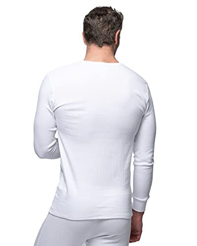 Abanderado Termal algodón Invierno C/Redondo Camiseta térmica, Blanco, XXL para Hombre