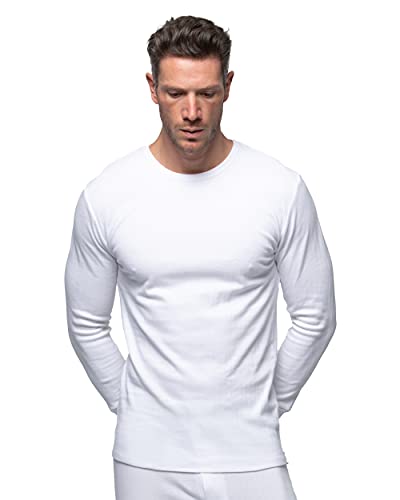 Abanderado Termal algodón Invierno C/Redondo Camiseta térmica, Blanco, XXL para Hombre